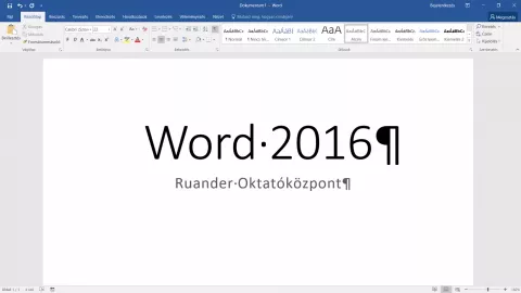 Word 2016 alapok
